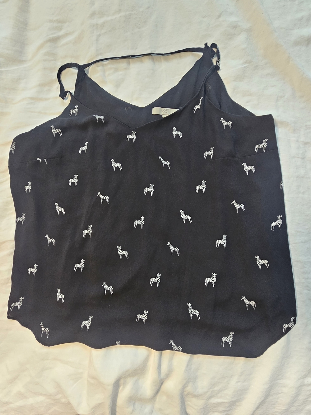 Loft Zebra Print String Strap Top Size 22 - Picture 2 of 7